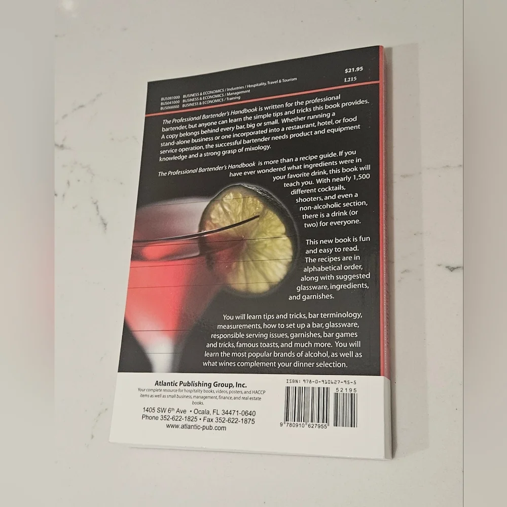 The Professional Bartender's Handbook: A Recipe for Every Drink Known Book BOGO
